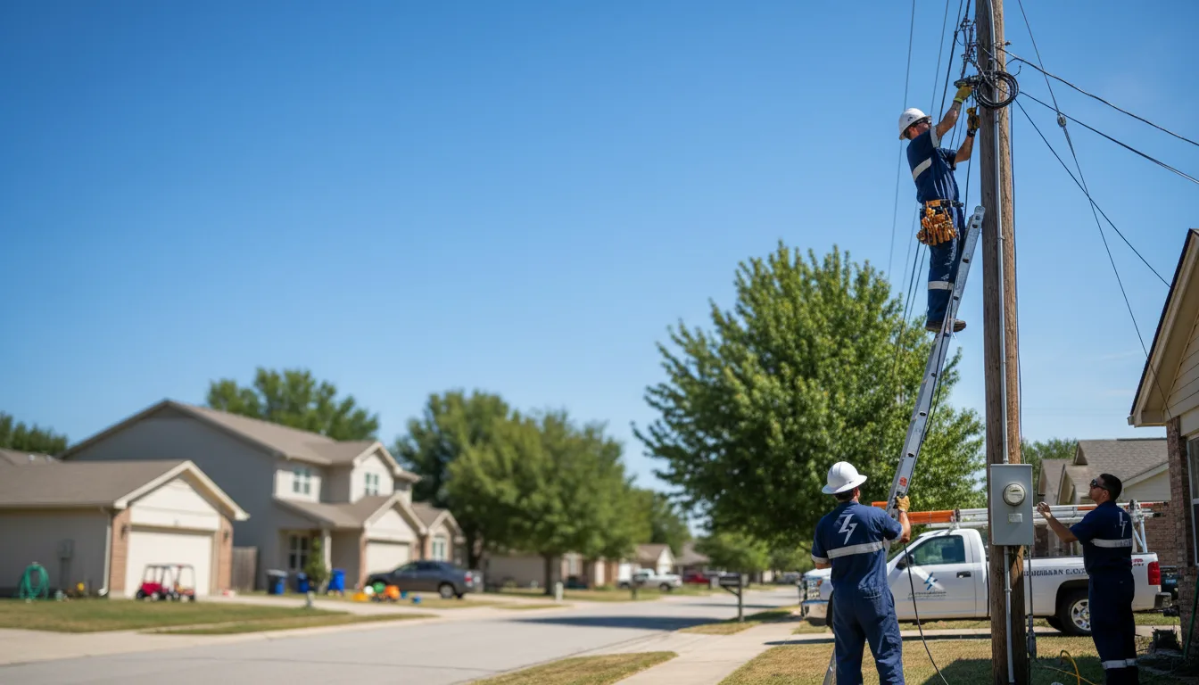 Residential electrician providing installation services in Lewisville, OH